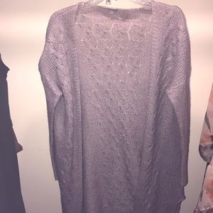 Purple cardigan